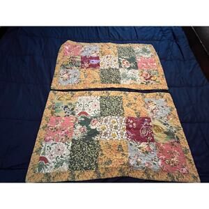 Greenland Home Fashions Quilted Floral Patchwork King Size Pillow Shams Set of 2